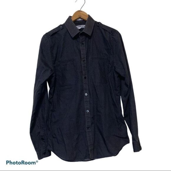 Express mens extra slim fit button down shirt - Picture 1 of 9